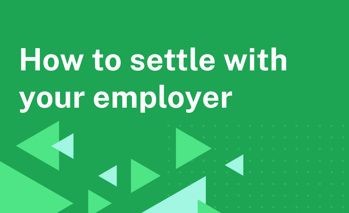 How to settle with your employer webinar